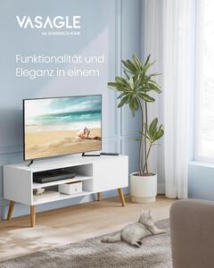 VASAGLE TV stolek - bílá - 120x49x40 cm