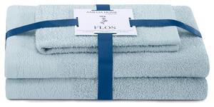 AmeliaHome Sada 3 ks ručníků FLOSS klasický styl světle modrá