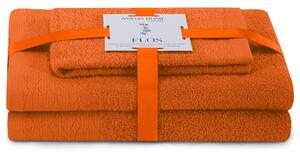 AmeliaHome Sada 3 ks ručníků FLOSS klasický styl oranžová