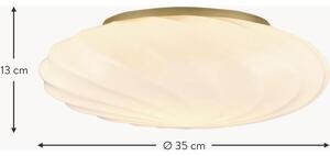 Ručně foukané stropní svítidlo Twist, Ø 35 cm
