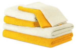 AmeliaHome Sada 6 ks ručníků FLOSS klasický styl žlutá