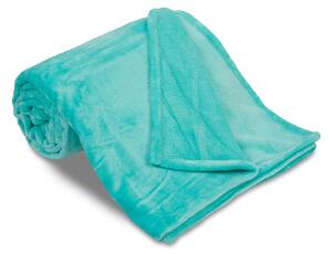 Deka z kolekce SLEEP WEEL. Přijemná deka z mikroflanelu v mentolové barvě. Rozměr deky je 150x200 cm