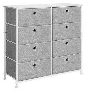 KOMODA, bílá, světle šedá, 80/81,5/30 cm Boxxx - Šuplíkové komody, Online Only