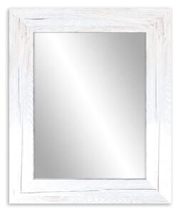 Zrcadlo v rámu, 60 × 86 cm, bílé dřevo
