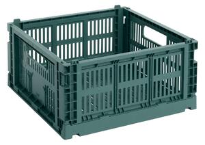 HAY Úložný box Colour Crate, Medium Square, Dark Green