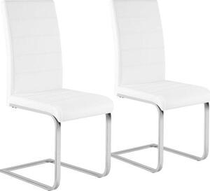 Sada dvou jídelních židlí Famanu – elegantní, ergonomické a pohodlné – bílé barvy