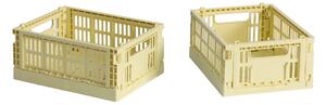 HAY Úložný box Colour Crate, Mini, 2 kusy, Light Yellow