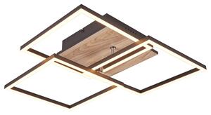 Stropní LED svítidlo MOBILE černá/přírodní