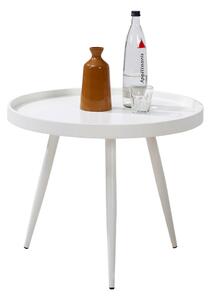 KONFERENČNÍ STOLEK, bílá, kov, kompozitní dřevo, 60/60/50 cm Carryhome - Konferenční stolky