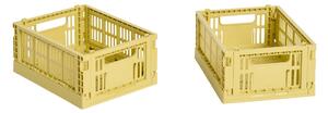 HAY Úložný box Colour Crate, Mini, 2 kusy, Dusty Yellow