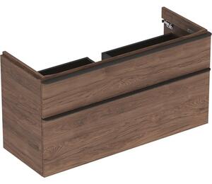 Koupelnová skříňka pod umyvadlo Geberit Smyle Square 118,4x62x47 cm ořech 500.355.JR.1