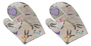 Bellatex Kuchyňská chňapka 2ks 28x18 cm Patchwork Fialová,Šedá