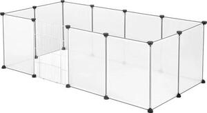 Boudička pro psy – transparentní klec pro králíky – rozměry 142 x 72 x 45 cm