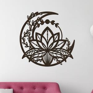 Dřevěná dekorace Lotosový měsíc | Rozměry (cm): 40x40 | Zvolte barvu dekoru: Wenge