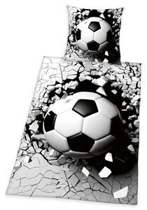 Povlečení FOTBAL černá/bílá, 70x90 a 140x200 cm