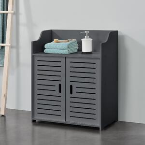 Koupelnová skříňka Burchhard – úložná skříňka – HKC – 72 x 60 x 32 cm – tmavě šedá – se 2 policemi