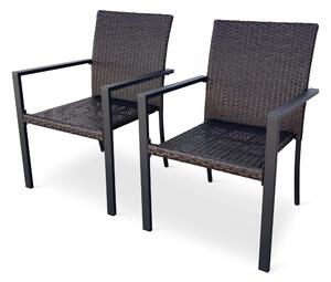 Zahradní stohovací židle WICKER PAT ratan set 2ks
