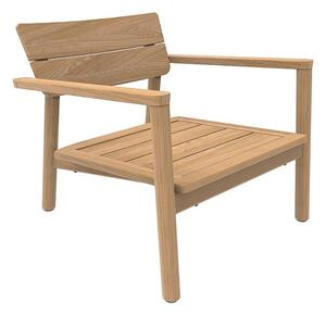 Jati Kebon Teakové nízké křeslo Lynn Teak, Jati Kebon, 73,8x77x68,6 cm, teak, bez sedáku