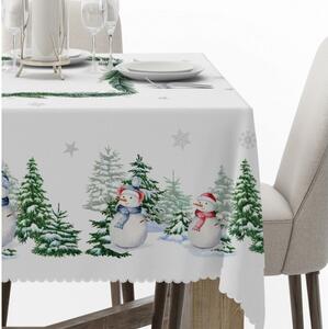 Vánoční ubrus na stůl Vánoční stromek MIG934 Bílá 110x160 cm