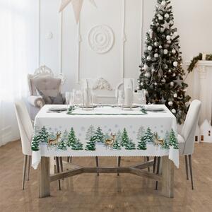 Vánoční ubrus na stůl Vánoční stromek MIG936 Bílá 110x160 cm