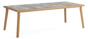Jati Kebon Jídelní stůl Lynn Teak, Jati Kebon, obdélníkový 234x105x75 cm, rám teak, deska keramika dekor Chianca