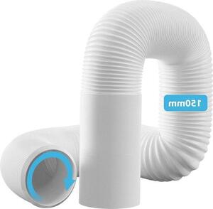 150 mm –délka 1.5 m pro výstup klimatizace – ohebná výstupní trubka z PP – tepelně odolná – kompatibilní s přenosnými klimatizacemi
