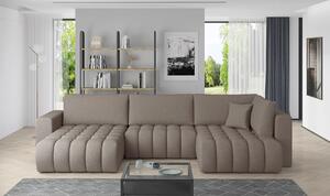 Velká sedací souprava do U LIOR - tmavě béžová, levé provedení