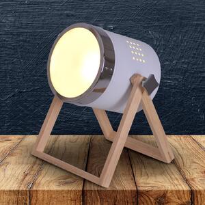 Stolní lampa Tim bílo-stříbrná
