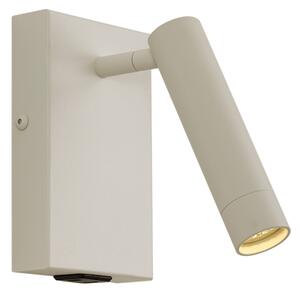 Moderní nástěnná lampa béžová nastavitelná s USB-C - Croft