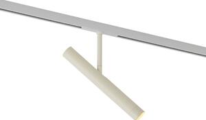 Moderní bodové svítidlo béžové s bílou pro 1fázový kolejnicový systém - Slimline Avery