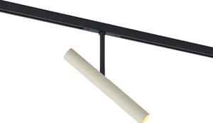 Moderní bodové svítidlo béžové s černou pro 1fázový kolejnicový systém - Slimline Avery