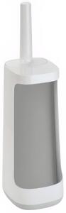 Joseph Joseph Bílo-šedý plastový toaletní kartáč Flex Plus s úložným prostorem