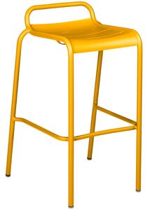 Žlutá kovová barová židle Fermob Luxembourg 79 cm