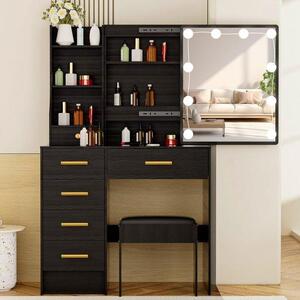 Toaletní stolek Azomor Elegant se zrcadlem a osvětlením pro dokonalý zážitek z líčení
