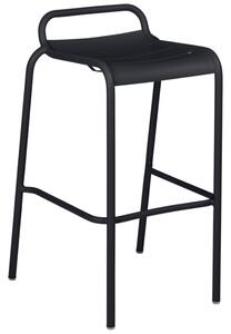 Antracitová kovová barová židle Fermob Luxembourg 79 cm