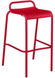 Červená kovová barová židle Fermob Luxembourg 79 cm