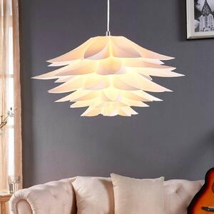 Závěsné svítidlo Lindby Rimon, bílé, plast, Ø 50 cm, E27