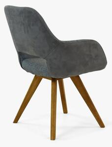 Židle s opěrkami, nohy dub barva tmavě šedá