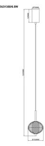 Zuma Line 003064-034758 - LED Lustr na lanku GALATEA LED/6,5W/230V zlatá