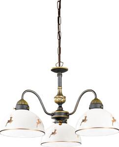 Kolarz 731.83.150 - Lustr na řetězu NONNA 3xE27/75W/230V jeleni rose gold