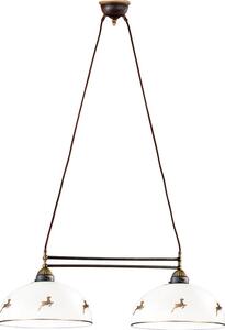 Kolarz 731.82.151 - Lustr na lanku NONNA 2xE27/75W/230V jeleni rose gold