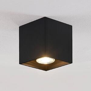 Lindby Parvin downlight hliník, hranatý, černý