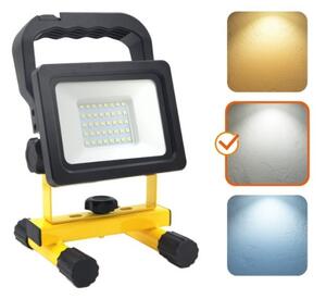 LED Přenosný reflektor TIGRA LED/20W/3,7V 4000K IP54 4400 mAh černá/žlutá
