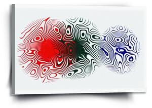 Sablio Obraz Dvoubarevná abstrakce - 120x80 cm