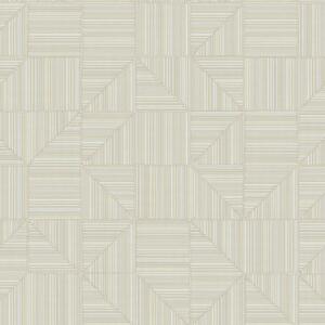 Geometrická vliesová tapeta na zeď, krémová, imitace látky, 23209-2, Omega, AdaWall