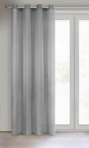 Dekorační dlouhá záclona s kroužky EMMA světle šedá 140x250 cm (cena za 1 kus) MyBestHome