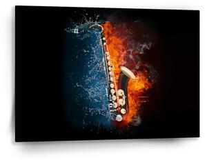 Sablio Obraz Ohnivý saxofon - 90x60 cm