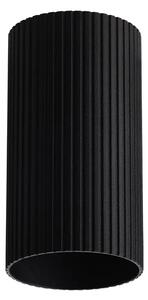 Minimalistické bodové svítidlo Lucas Ribbed Tube 10 černá