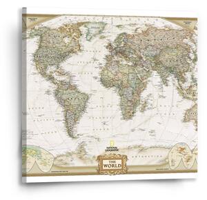 Sablio Obraz Mapa světa - 50x50 cm