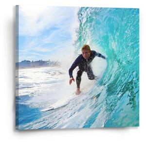 Sablio Obraz Surfař na vlně - 50x50 cm